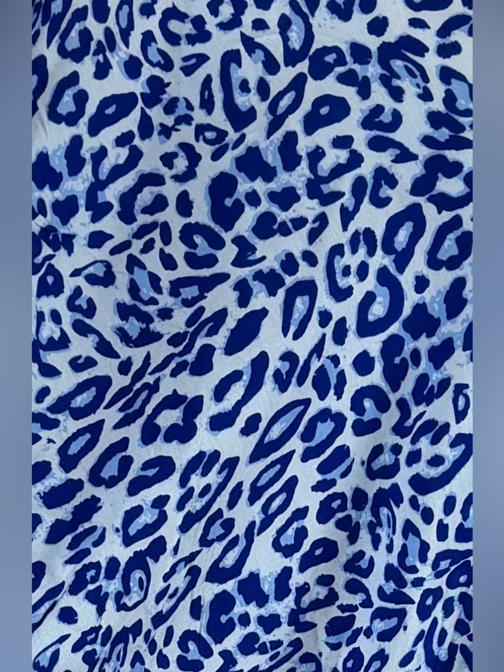Blue Leopard Print Kimono Robe Duster - Picture 8 of 8